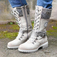 High Women's Boots with Orthopedic Sole - Amelia-White-3.0-State of Style