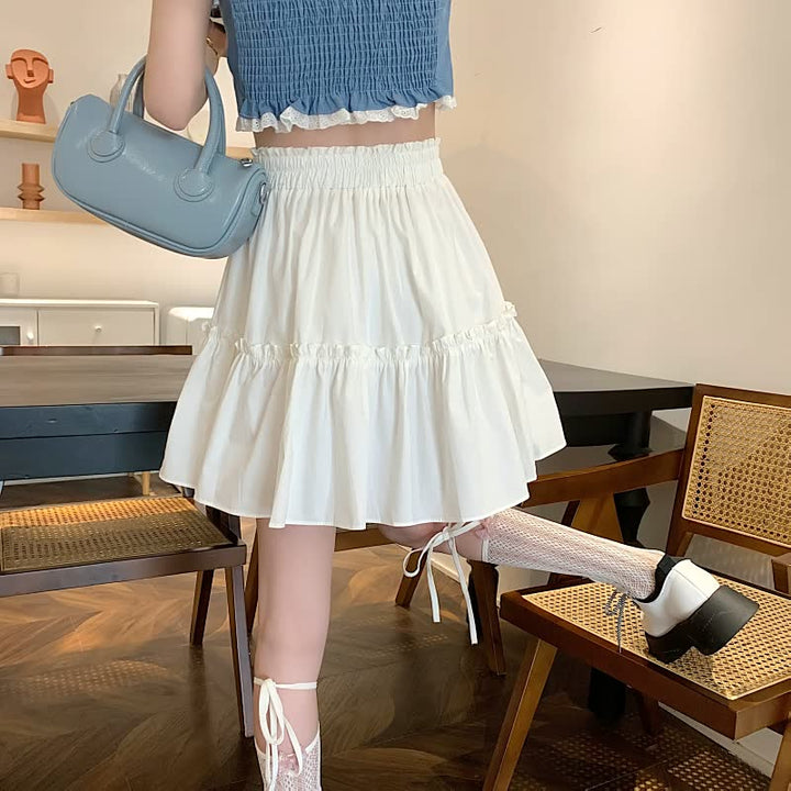 HighSkirt | Women's Elegant High-Waist Skirt-White-S-State of Style