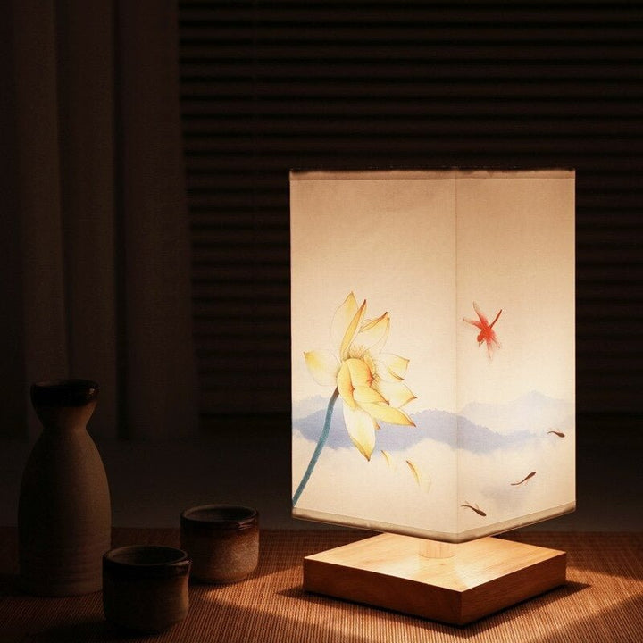 HikariGlow Japanese-Scandinavian Table Lamp-Lotus-State of Style