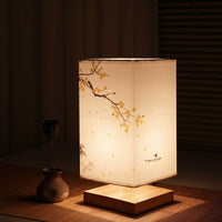HikariGlow Japanese-Scandinavian Table Lamp-Yellow Flower-State of Style