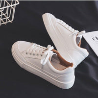 HollySneaks | Women's Comfortable Everyday Sneakers-White Gold-4.5-State of Style