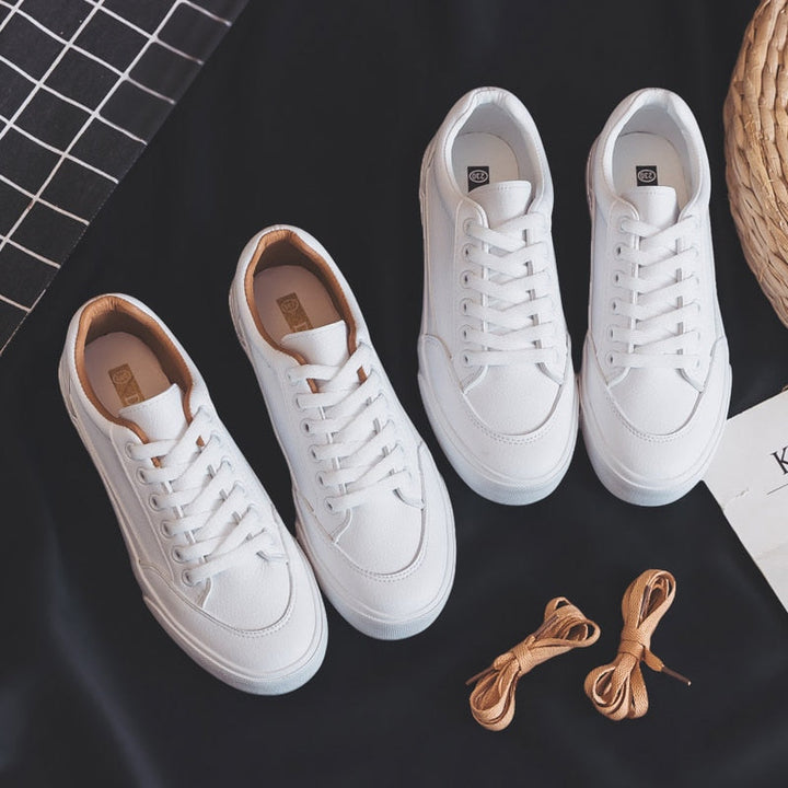 HollySneaks | Women's Comfortable Everyday Sneakers-White Gold-4.5-State of Style
