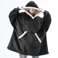 Hoodie & Blanket | Wonderful combination of a soft hoodie and a comfortable blanket in one!-Washed Pink & White-State of Style
