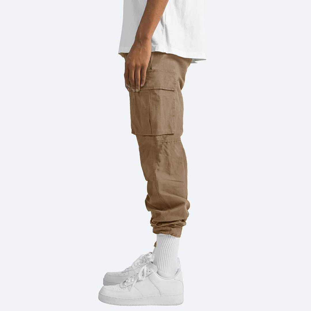 Howard - Casual Cargo Trousers for Men-Grey-S-State of Style