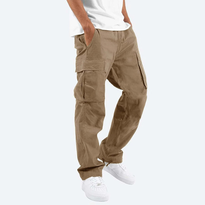 Howard - Casual Cargo Trousers for Men-Khaki-S-State of Style