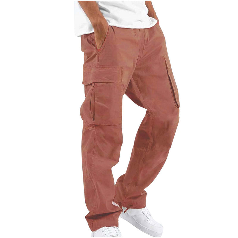 Howard - Casual Cargo Trousers for Men-Red-S-State of Style