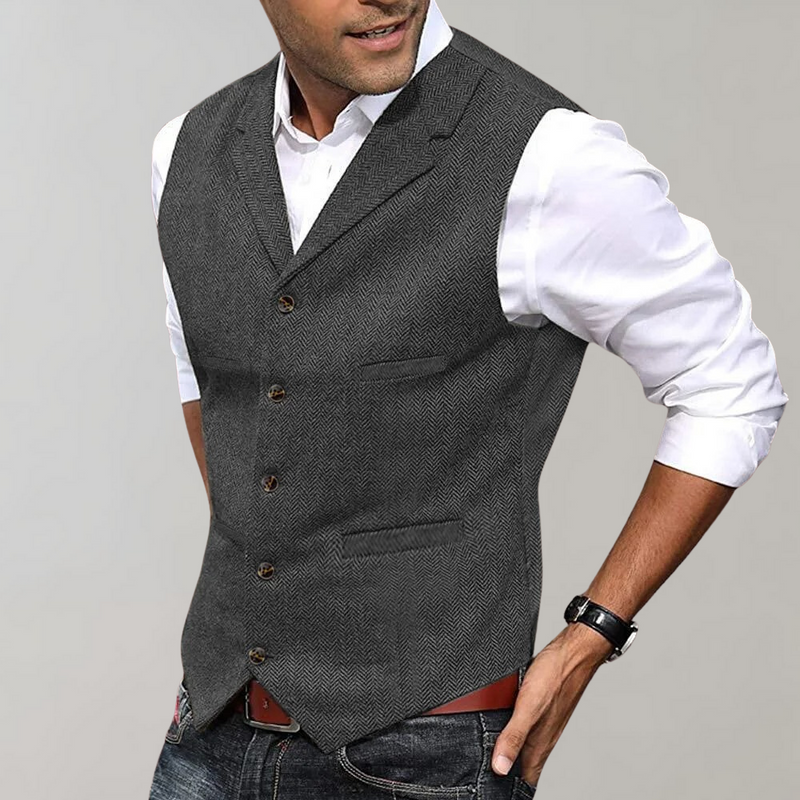 Hugo - Casual Chic Gilet for Men-Grey-XS-State of Style