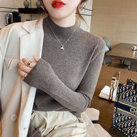HuibShirt | Women's Elegant Subtle-Tone Sweater-Dark Grey-S-State of Style