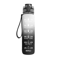 HydraHero Water Bottle with Timeline - Stay Fresh, Stay Hydrated!-Black/White-State of Style