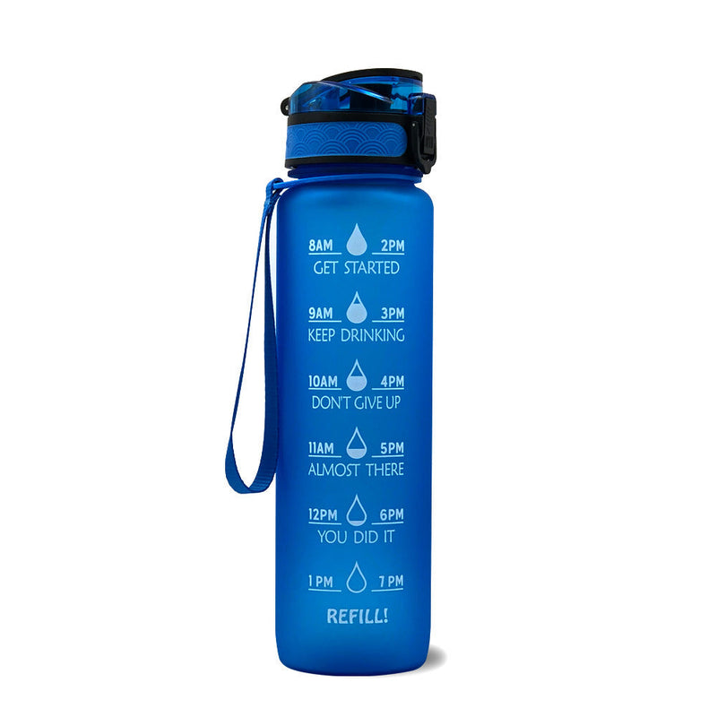 HydraHero Water Bottle with Timeline - Stay Fresh, Stay Hydrated!-Blue-State of Style