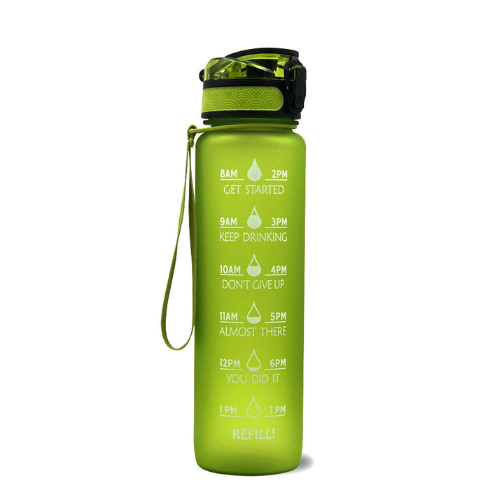 HydraHero Water Bottle with Timeline - Stay Fresh, Stay Hydrated!-Green-State of Style