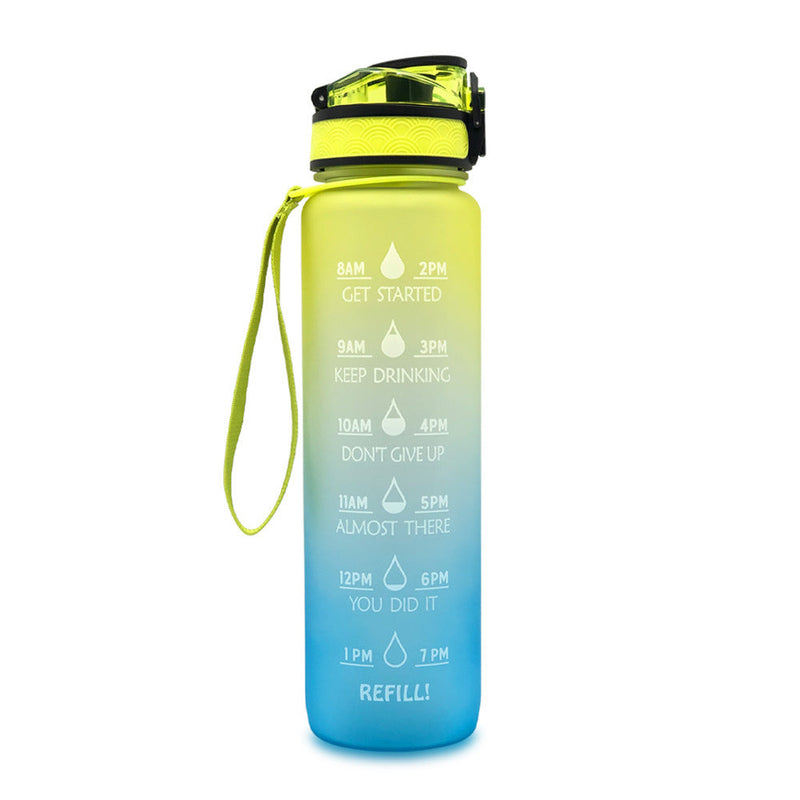 HydraHero Water Bottle with Timeline - Stay Fresh, Stay Hydrated!-Light Blue/Lemon-State of Style