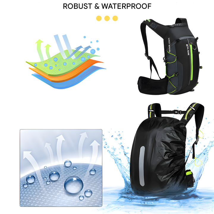 HydroRide Multifunctional Hydration Backpack-Grey-State of Style