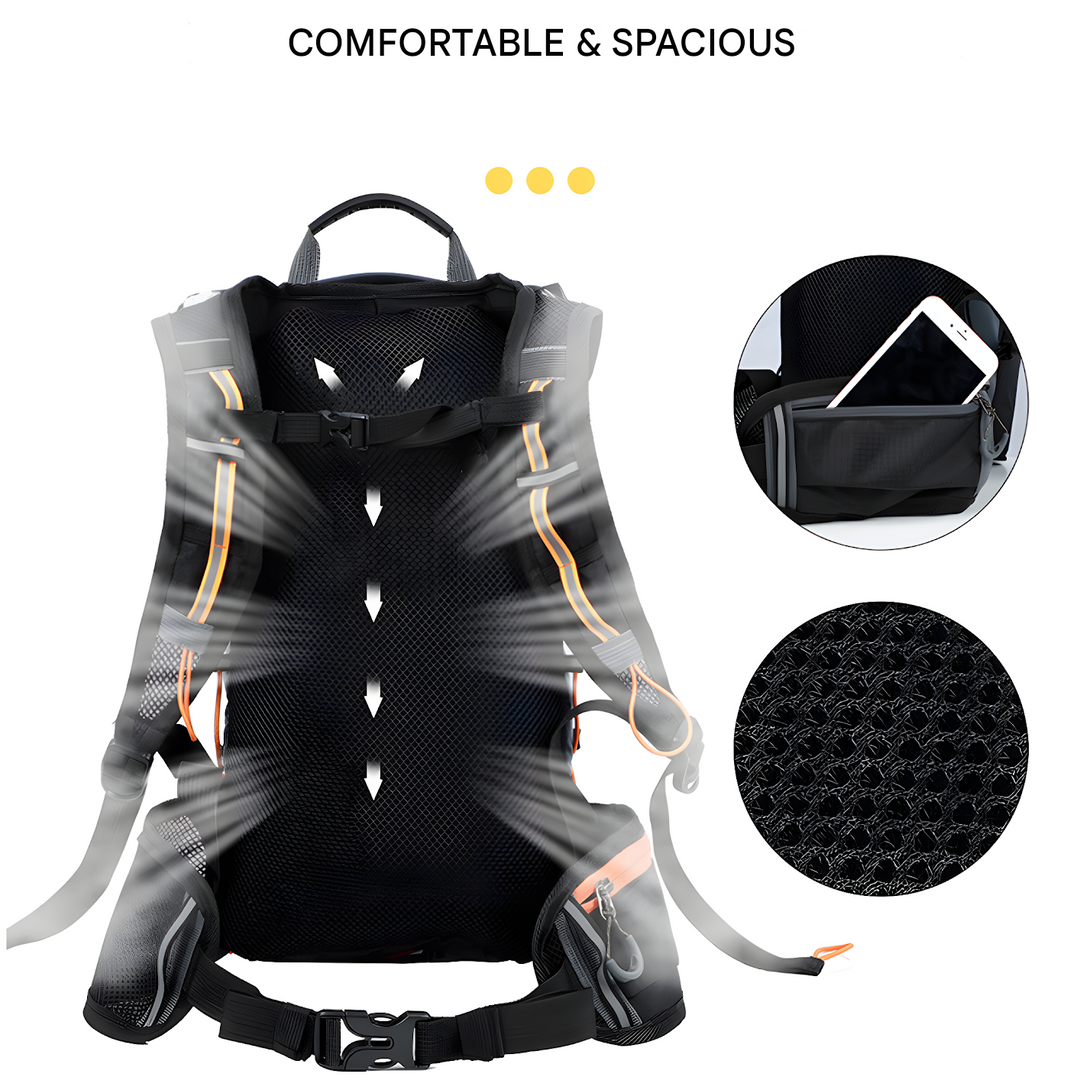 HydroRide Multifunctional Hydration Backpack-Grey-State of Style