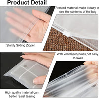 Reusable Matte Zip Bags – 40-Pack Clothing Storage Covers with Ventilation Holes