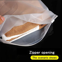 Reusable Matte Zip Bags – 40-Pack Clothing Storage Covers with Ventilation Holes