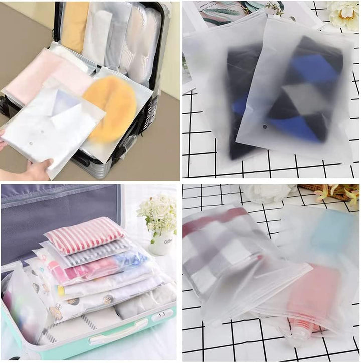 Reusable Matte Zip Bags – 40-Pack Clothing Storage Covers with Ventilation Holes