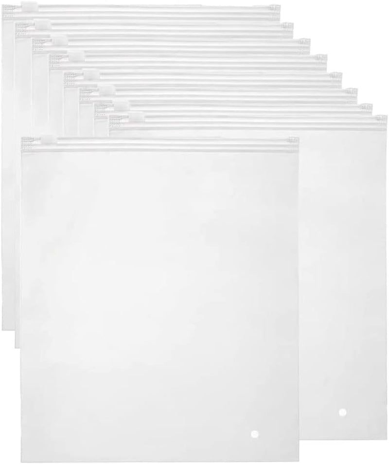 Reusable Matte Zip Bags – 40-Pack Clothing Storage Covers with Ventilation Holes