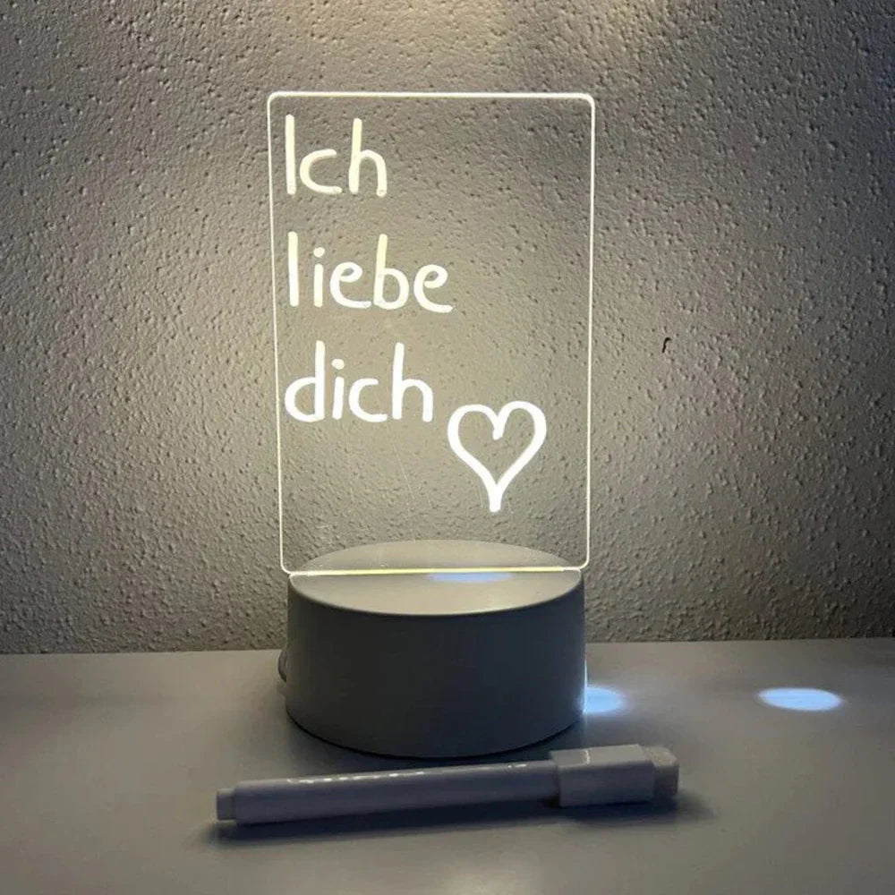 Illuminated Magic Notepad - GlowPad-Warm Light (Light Without a Switch) +Wipe+Open-State of Style