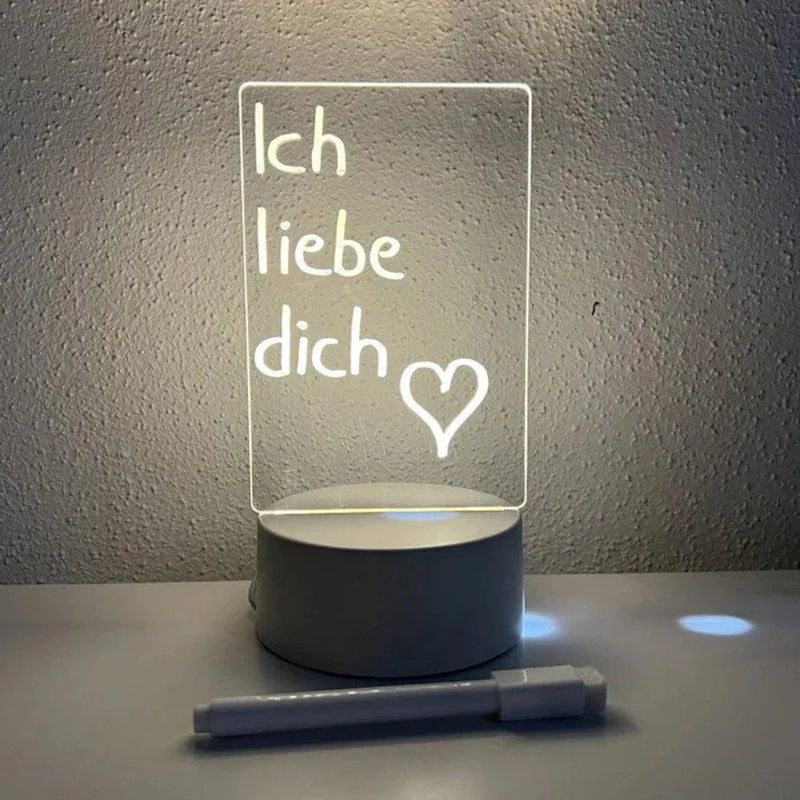 Illuminated Magic Notepad - GlowPad-Warm Light (Light Without a Switch) +Wipe+Open-State of Style