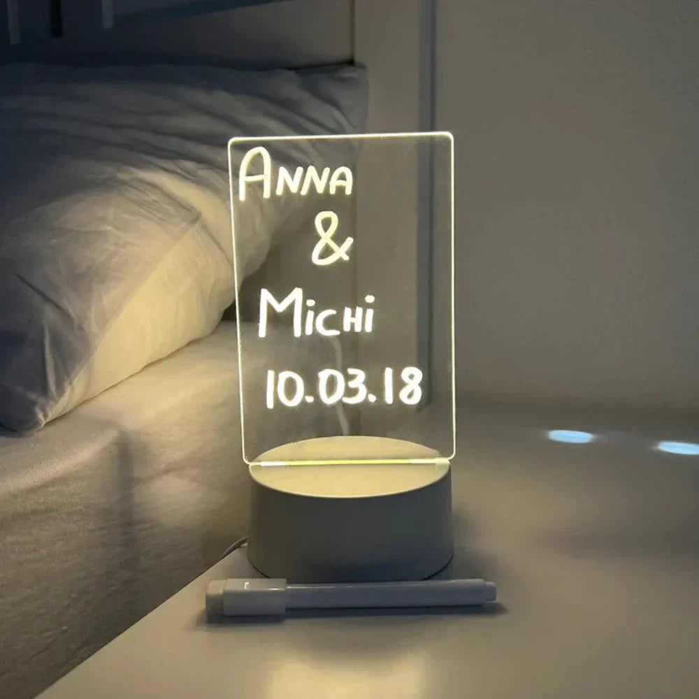 Illuminated Magic Notepad - GlowPad-Warm Light (Light Without a Switch) +Wipe+Open-State of Style