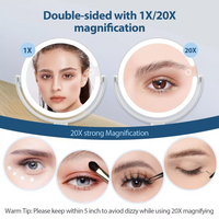 Illuminated Makeup Mirror - 20X Zoom & Adjustable Brightness-State of Style