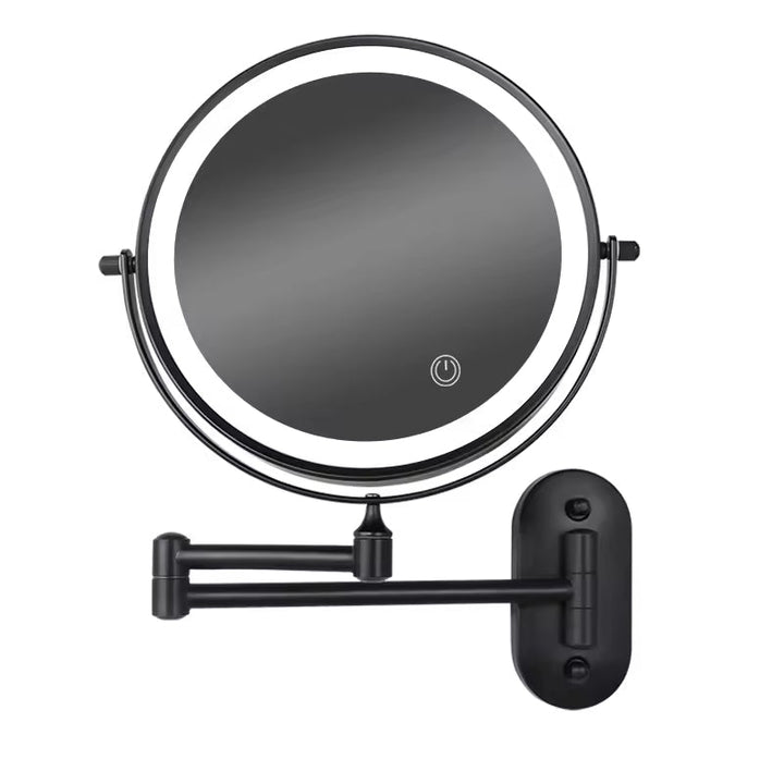 Illuminated Makeup Mirror - LumiAura-Black-State of Style