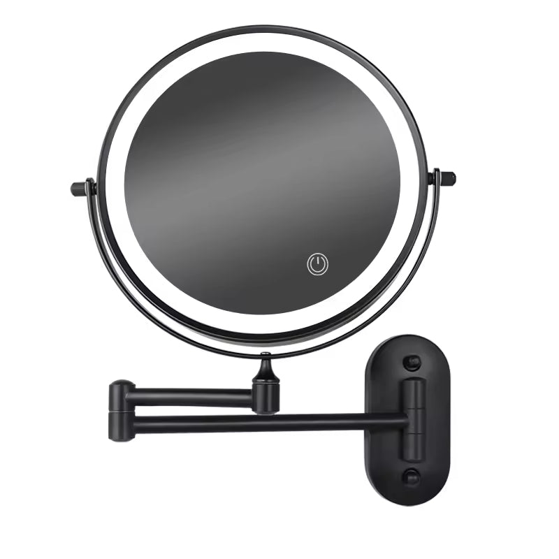 Illuminated Makeup Mirror - LumiAura-Black-State of Style