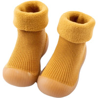 Autumnal non-slip toddler socks with rubber soles – buy one, get one free