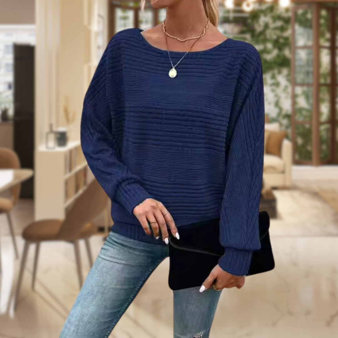 Striped women's knitted jumper – Zorine
