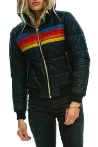 Colourful Padded Ladies Jacket with Hood – Ylva