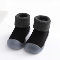 Autumnal non-slip toddler socks with rubber soles – buy one, get one free