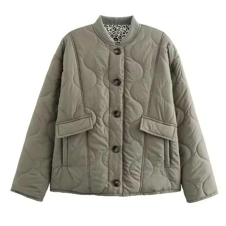 Elegant ladies' jacket with leopard lining – Narela