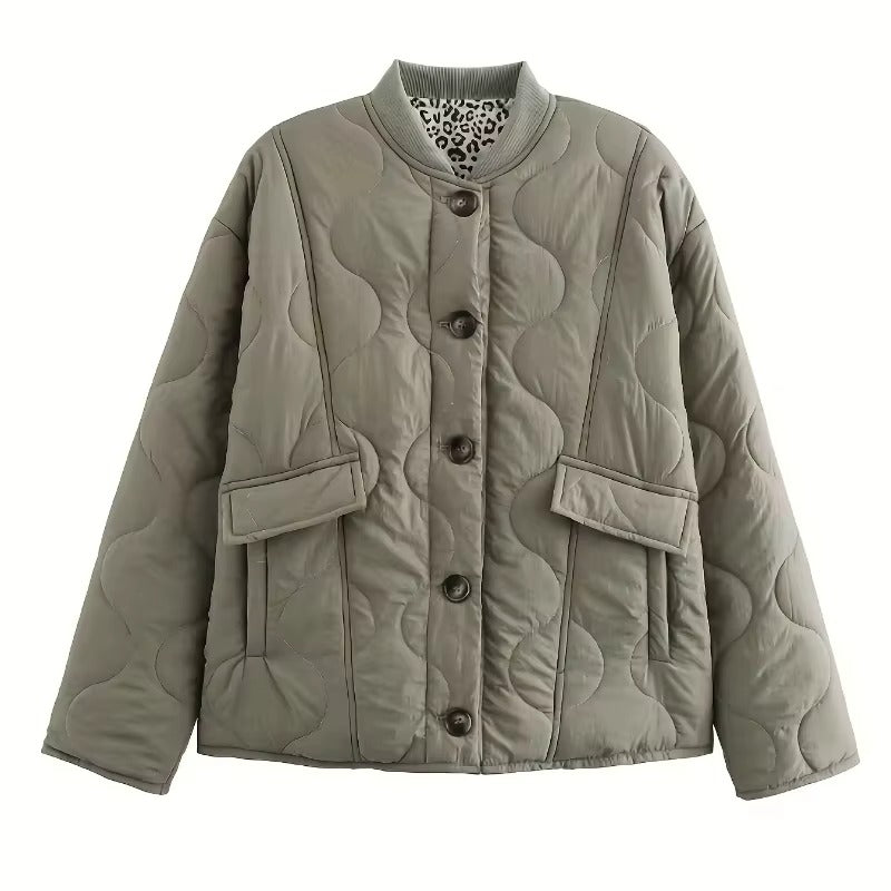 Elegant ladies' jacket with leopard lining – Narela