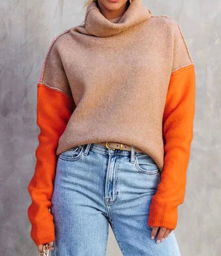 Impressive Color Block Knitted Sweater - AutumnVibe-S (36/38)-State of Style