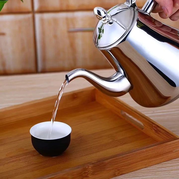 Induction Kettle made of Stainless Steel with Filter - AquaSteel-Gold-1L-State of Style