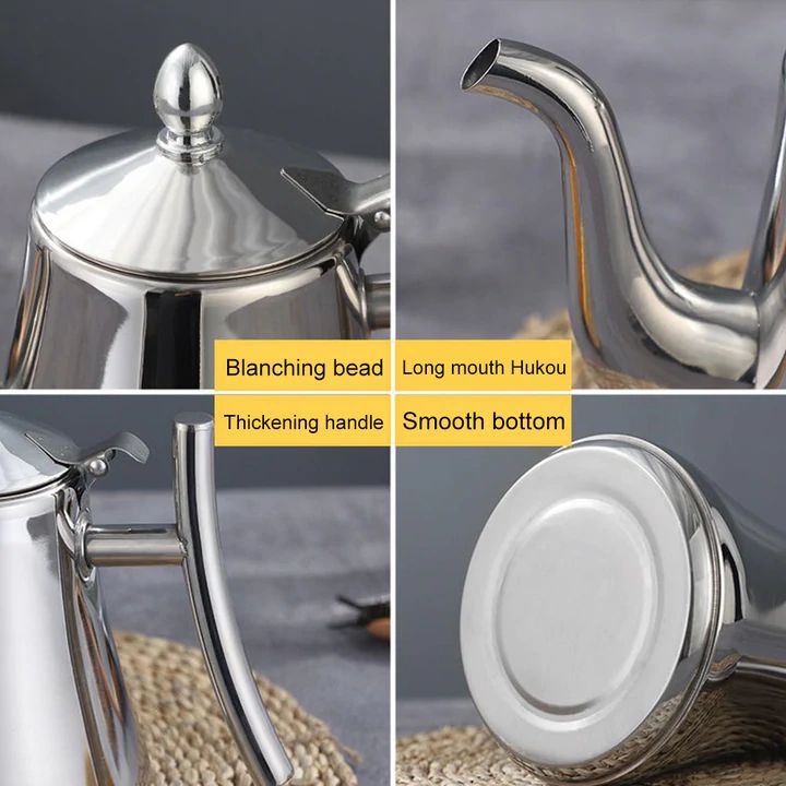 Induction Kettle made of Stainless Steel with Filter - AquaSteel-Gold-1L-State of Style