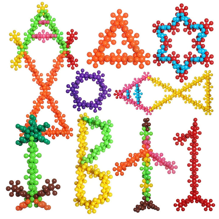Creative snowflake building blocks for children – promotes imagination and motor skills