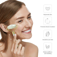 Instant Glow Gua Sha & Jade Roller Set-Green-State of Style
