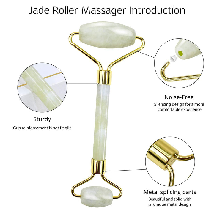 Instant Glow Gua Sha & Jade Roller Set-Green-State of Style