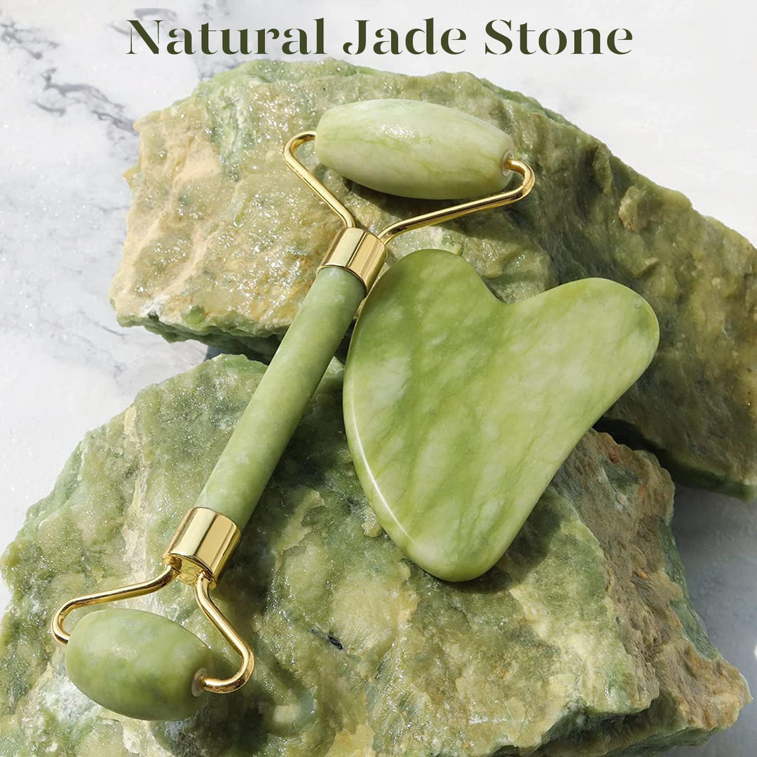 Instant Glow Gua Sha & Jade Roller Set-Groen-State of Style