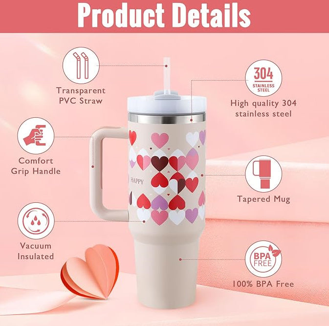 Insulated Mug with Handle and Straw - ChillMate-Black-1200 ML-State of Style
