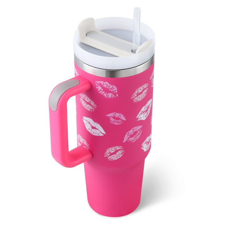 Insulated Mug with Handle and Straw - ChillMate-Black-1200 ML-State of Style