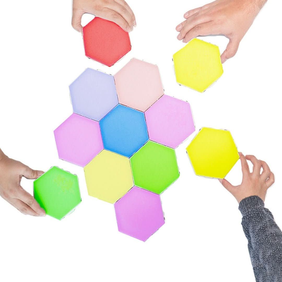 Interactive Hexagonal Lighting - GlowHex-3 Tiles-State of Style
