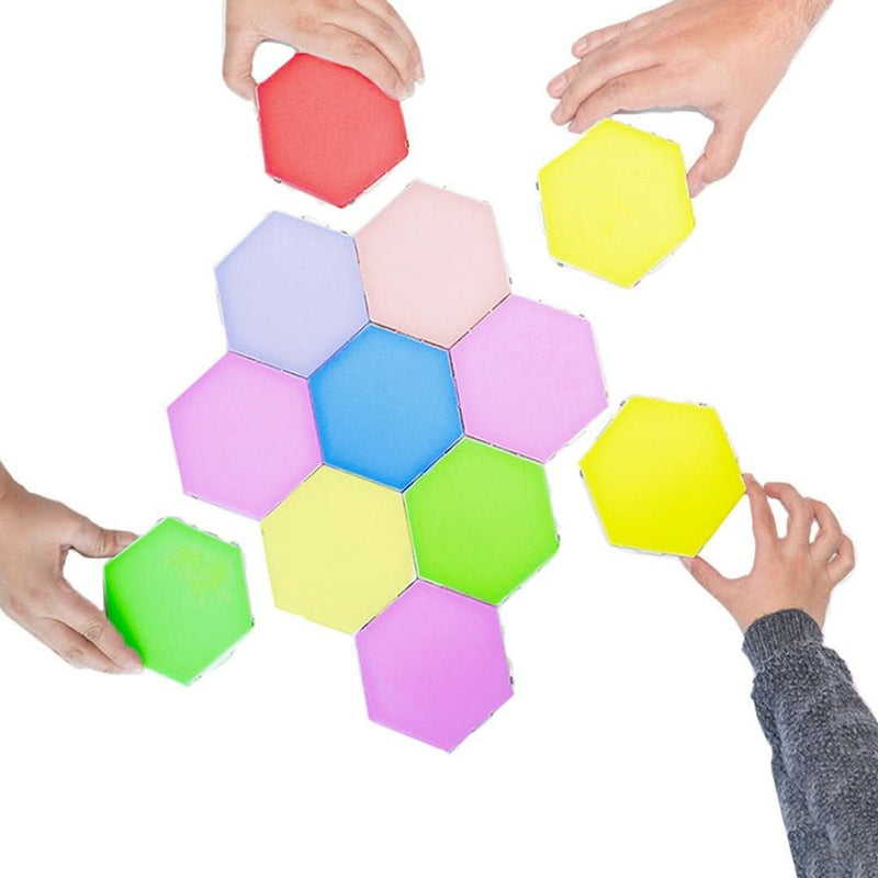 Interactive Hexagonal Lighting - GlowHex-3 Tiles-State of Style