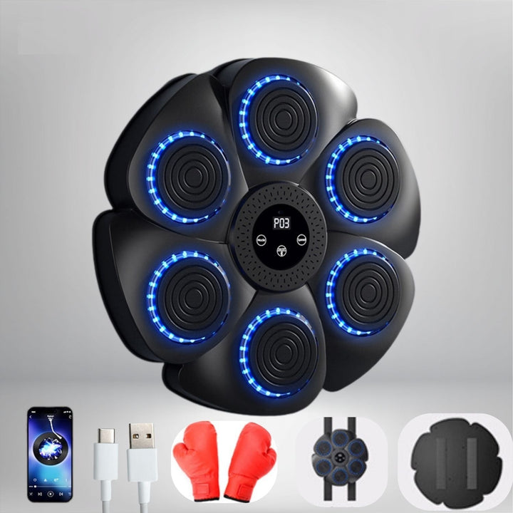 Interactive Smart Boxing Machine - PunchTech-Black + Children's Boxing Gloves-State of Style