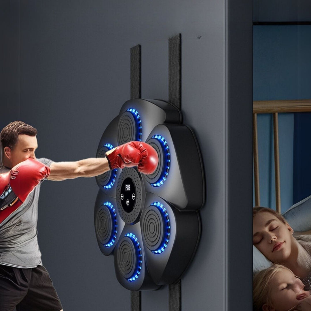 Interactive Smart Boxing Machine - PunchTech-Black Parent-Child Set (1 pair of boxing gloves for children and 1 pair for adults)-State of Style