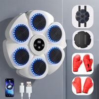 Interactive Smart Boxing Machine - PunchTech-White Parent-child set (1 pair of boxing gloves for children and 1 pair for adults)-State of Style