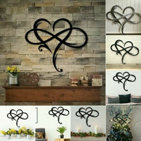 Iron Wall Decoration with Infinite Heart - InfiniteHeart-Black-20 x 25 cm-State of Style