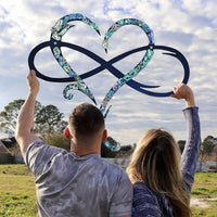 Iron Wall Decoration with Infinite Heart - InfiniteHeart-Sapphire-20 x 25 cm-State of Style